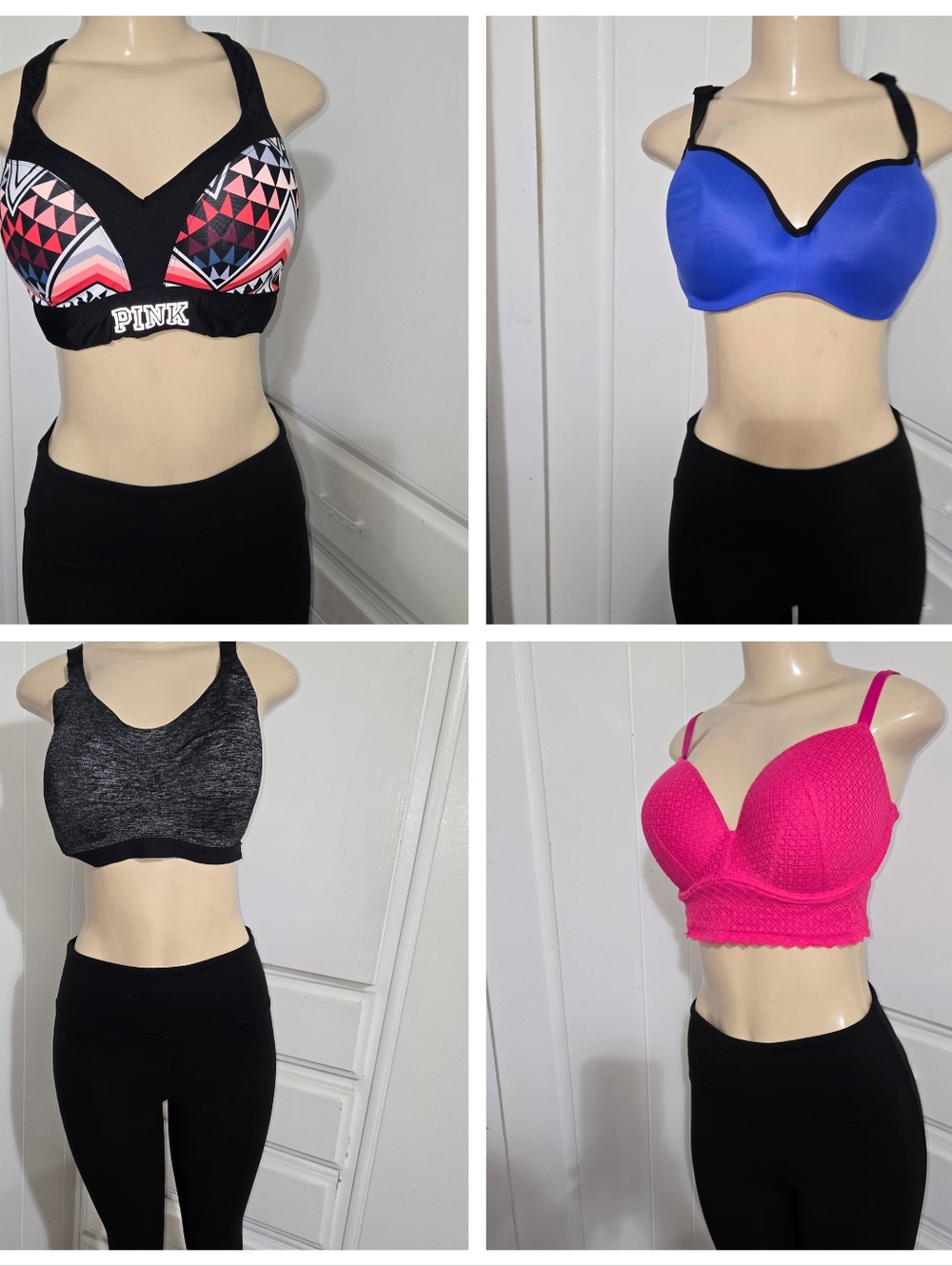 Lot of 4 Victoria Secret padded push up bras 36DD/LDD